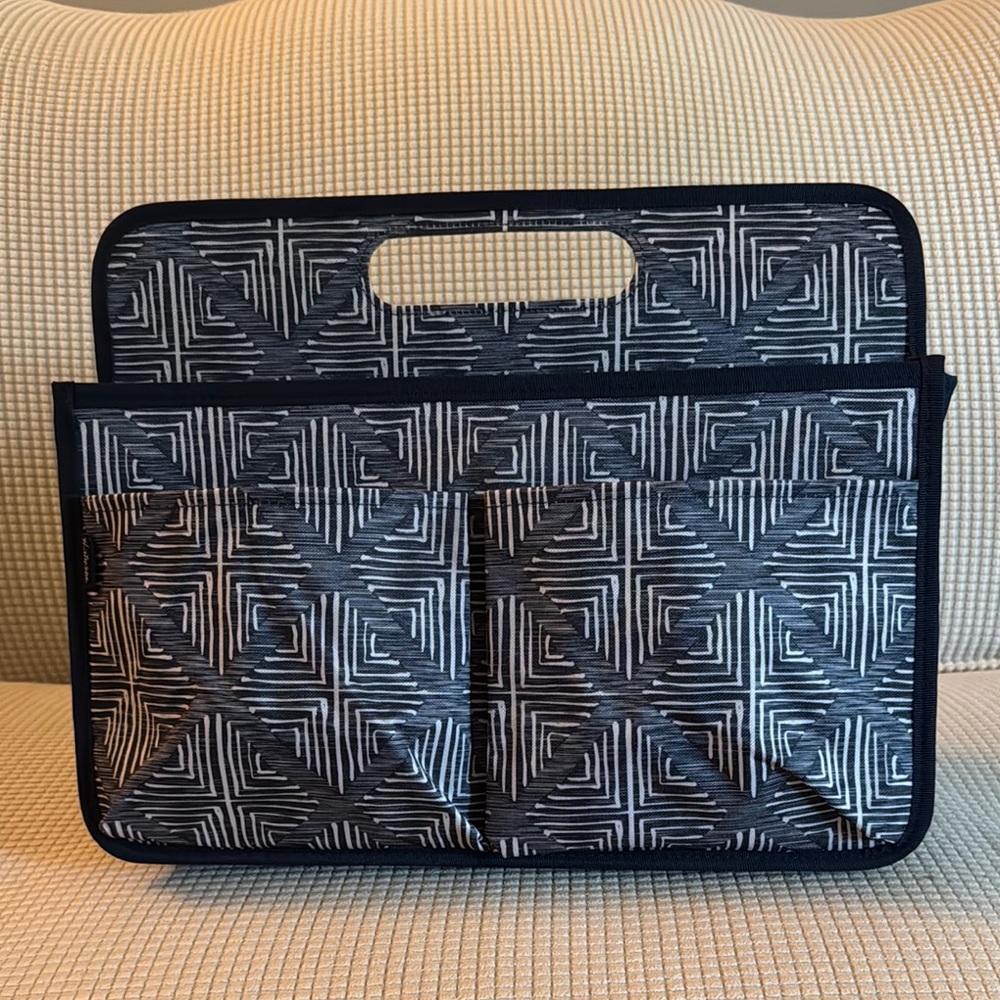 Thirty-One Black and White Geo Large Storage Caddy